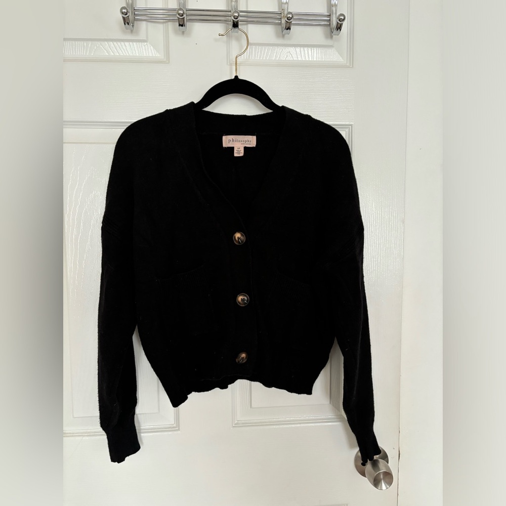 Black cardigan
